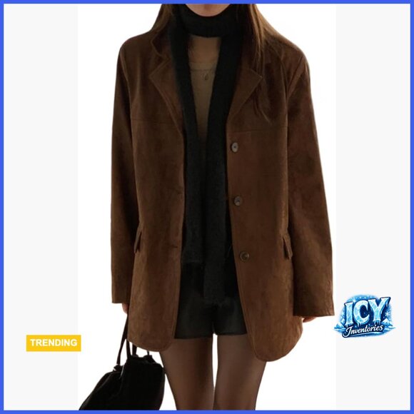Faux Leather Jacket Women Oversized Y2K Outerwear Fall Winter Fashion